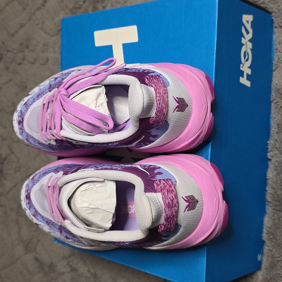 Hoka One One Pink and Purple Athletic Shoes - Picture 4 of 6